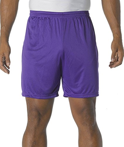 Short interlock violet performance 7" A4 adulte compression fitness XL