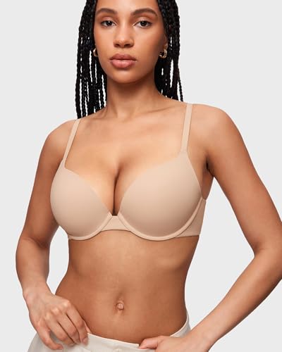 Image of INLYRIC Women's Push Up Bra Tshirt Demi Supportive Bras Underwire Plunge Padded Comfortable Inbarely Plus Collection