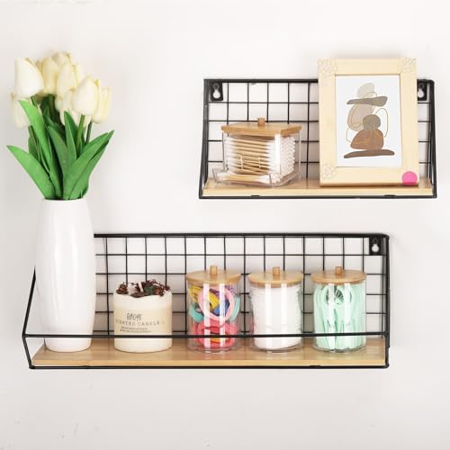 Image of Tbestmax 4 Pack Qtip Holder Bathroom Container, 10 /7oz Cotton Ball /Swabs Dispenser, Apothecary Jar with Bamboo Lids for Organizer and Storage (Beige)