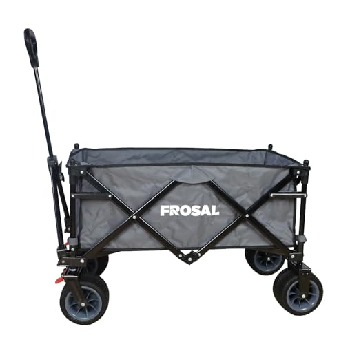 FROSAL Faltbarer Bollerwagen Emil grau Strandwagen klappbar Kinder Transportwagen Handwagen – Bild 7