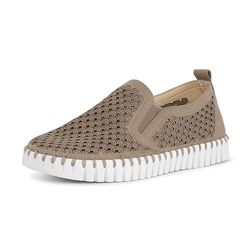 Image of Ilse Jacobsen HORNBAEK Women's Tulip Slip-On Flat | Elastic Side Panels | Lightweight Flexible Comfort.
