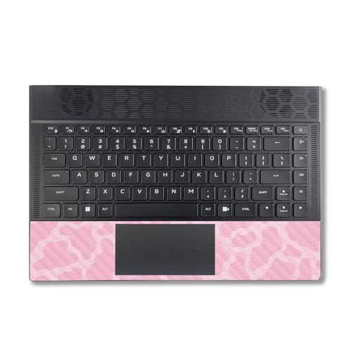 Image of MightySkins Carbon Fiber Skin Compatible with Alienware X14 R2 (2023) Full Wrap Kit - Pink Giraffe | Protective, Durable Textured Carbon Fiber Finish | Easy to Apply & Change Styles | Made in The USA