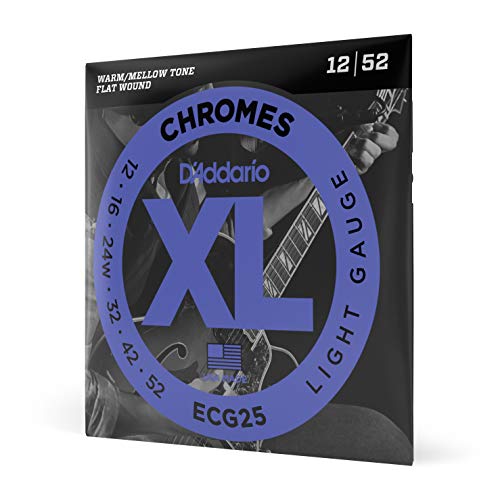 Cuerdas D´Addario para guitarra eléctrica, XL Chromes Flat Wound