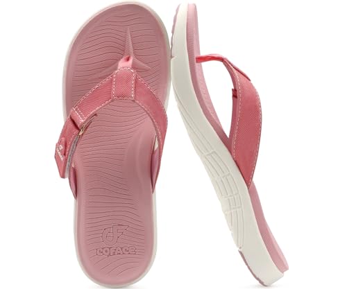 Image of COFACE Flip Flops for Women with Arch Support Beach Thong Sandals for Woman Adjustable Fashion Orthopedic Sandal Outdoor