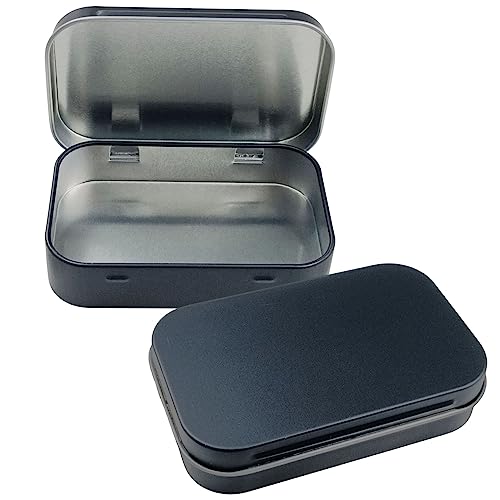Fofuyim Rectangular Tins Container, 1Pcs Mini Metal Tin Can, Portable Storage Box for Small Items Key Candy