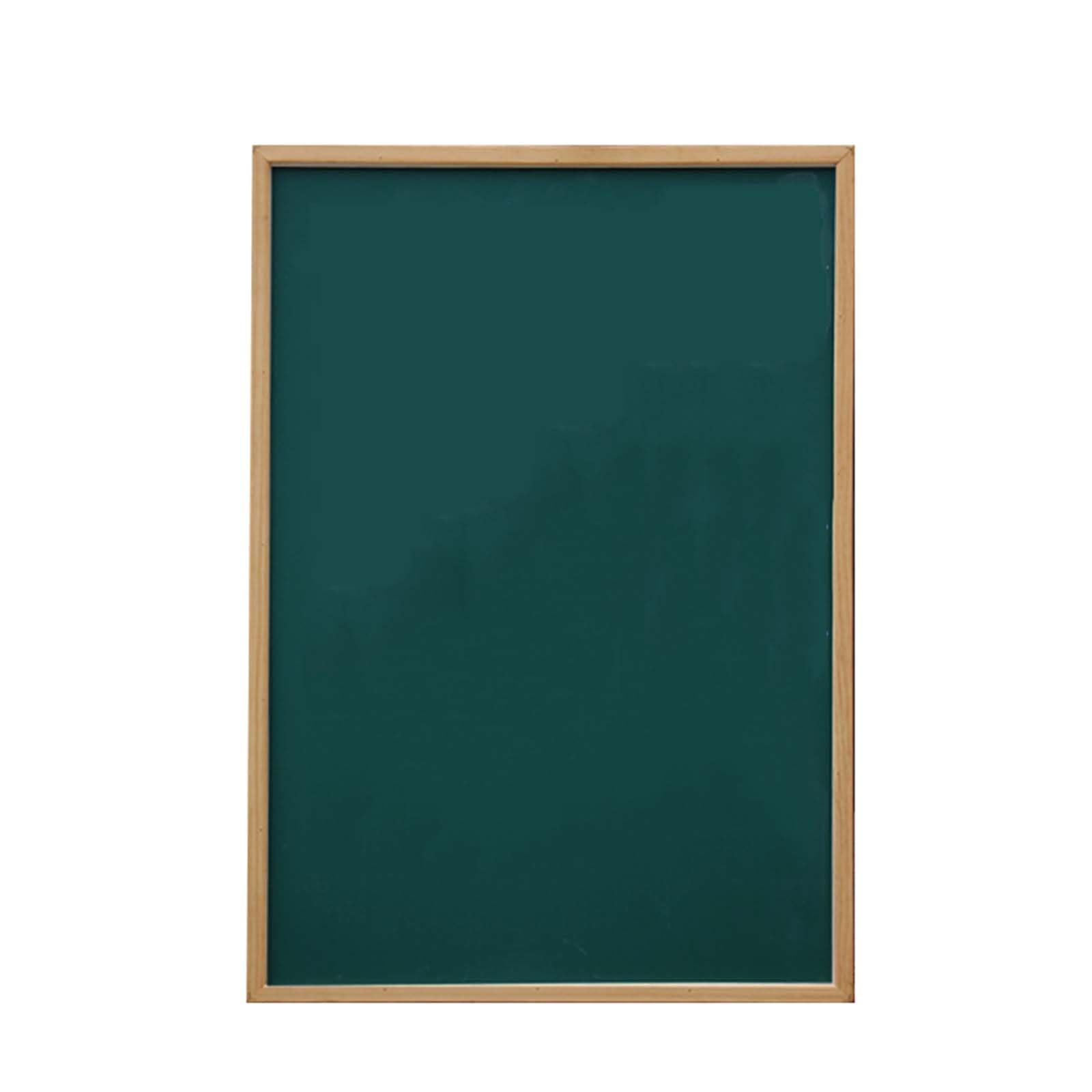 Chalk Board Outdoor Chalkboard Blackboard Chalkboards Magnetic Dry Wipe Pen Paint Black Erasers Magnets Erasable Border Wooden Single Side Wall-Mounted Magnetic (Green,60x90cm)