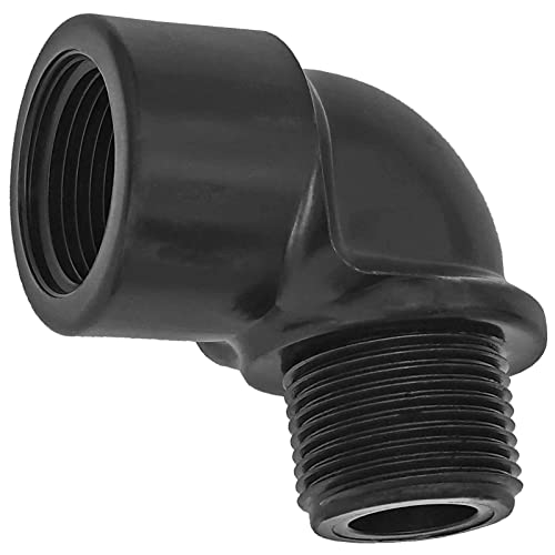 Winkel 90° Grad aus Kunststoff PP 1 Zoll Innengewinde Außengewinde IG x AG DN25 Gewinde Fitting Trinkwasser geeignet Rohr Verschraubung Kupplung Bogen Anschluss L Stück