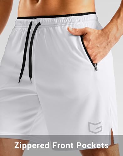 Image of G Gradual Men's Gym Workout Shorts Zipper Pockets 5 inch / 7 inch Quick Dry Breathable Runing Athletic Short for Men