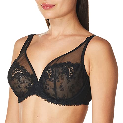 Soutien-gorge plongeant transparent noir Simone Perele Wish lingerie fine