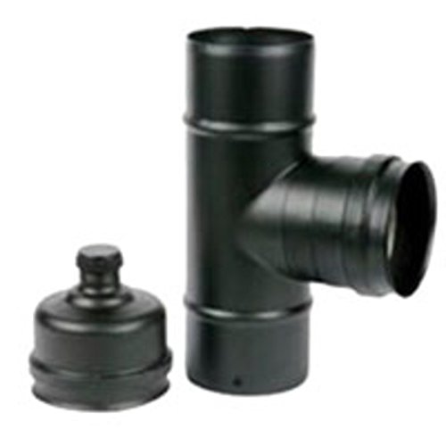 Codo a T para pellets de inoxidable Maral 8 negro 300 grados MFM [Maral]