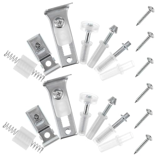 Kit de reparación de herrajes para puerta plegable de clóset con guías pivotantes y ruedas para puertas corredizas, piezas de repuesto duraderas miniatura 1