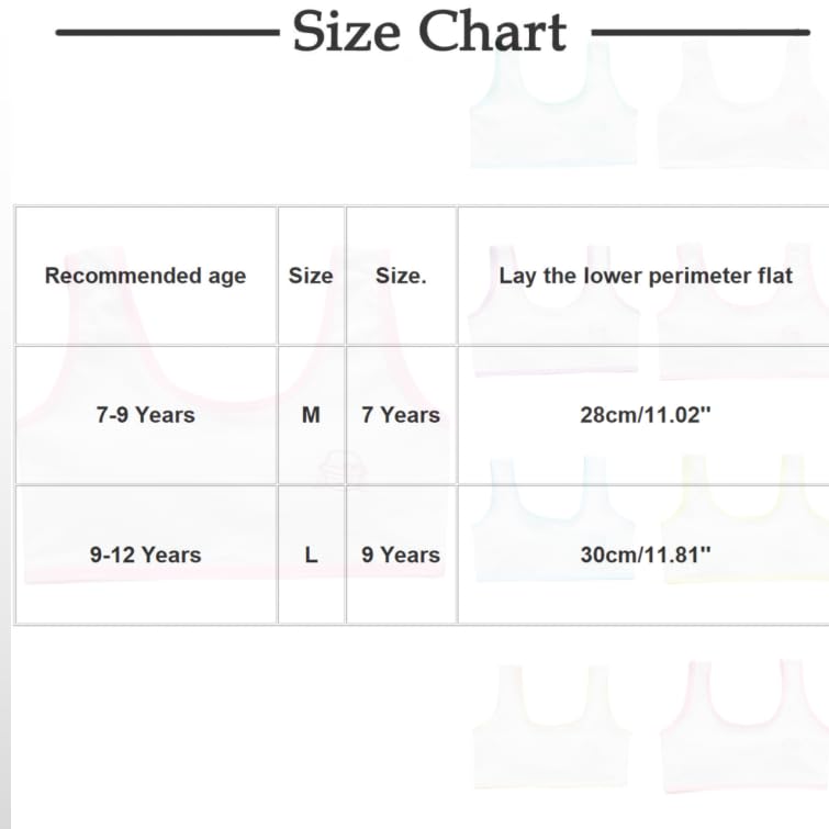 Girls Bras Cotton 9-17 Years Cotton Sports Bras for Girls Underwear for Girls Teen Strapless Bras for Girls Ages 12-14 Strapless Bras for Teens Preteen Bras Kids Bra 05# Yellow 9 Years3