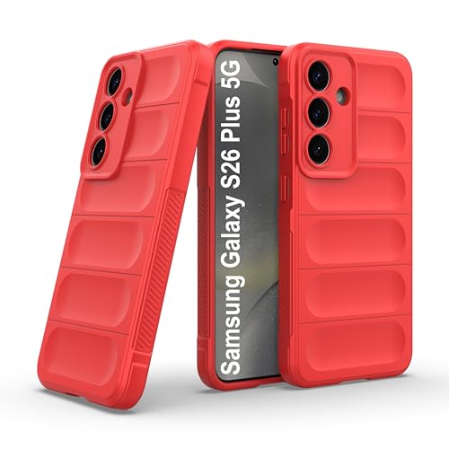 Image of Zapcase Back Case Cover for Samsung Galaxy S26 Plus 5G | Compatible for Samsung Galaxy S26 Plus 5G Back Cover | Liquid Silicon Magic Case with Camera Protection | Red