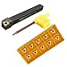10Pcs 11ER AG60 Cemented Carbide Threading Inserts With SER1010H11 10Mm Lathe CNC Cutting Tool Holder For Precision Metalworking,Right Hand Turning Industrial Machining Applications