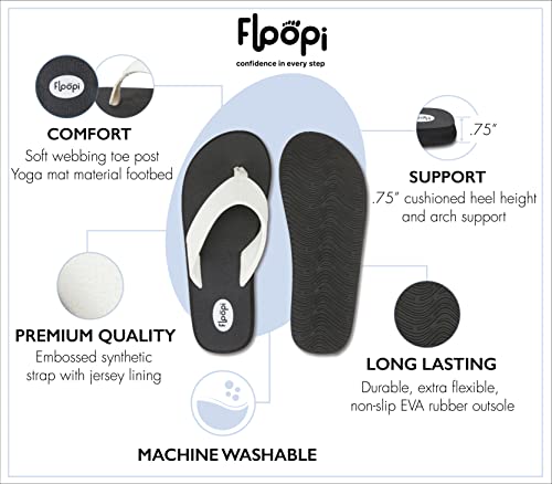 Image of Floopi Flip Flops for Women Flat Yoga Mat Thong Womens Sandals Ladies Beach Sandals with Indoor & Outdoor Anti Skid Soles