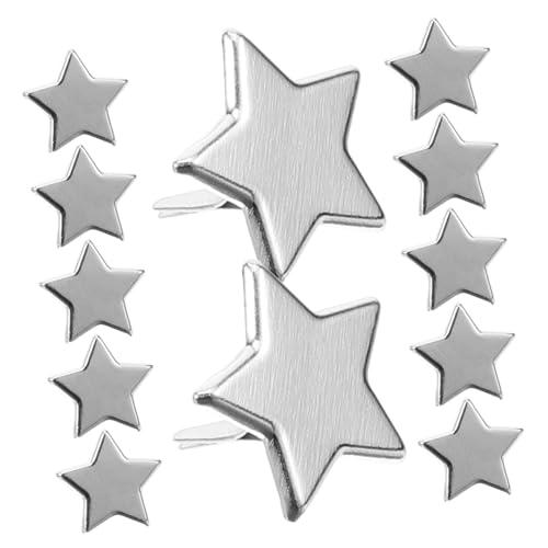 DIYEAH DIY Craft Brads 100pcs Metal Paper Fasteners Star Spikes for Scrapbooking Cards Albums