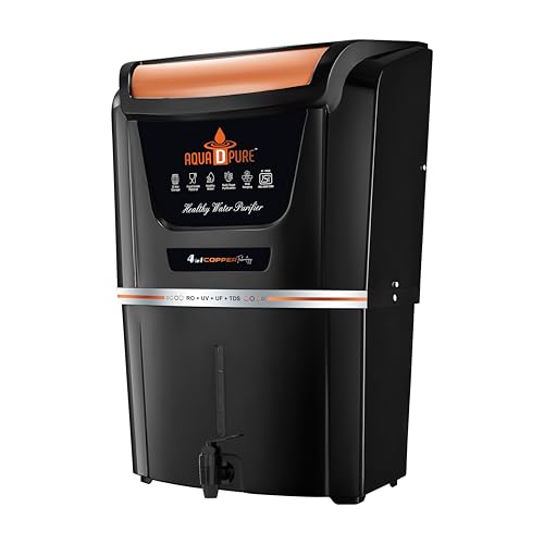 Image of AQUA D PURE RO Domestic Water Purifier Copper + UV+ CARBON+ MEMBRANE+ TDS CONTROLLER) Fully Automatic | Suitable for All type Source Water |12 Liter Storage