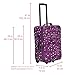 Rockland Fashion Softside Upright Luggage Set, Expandable,Telescopic Handle,Wheel, Purple Leopard, 2-Piece (14/19)