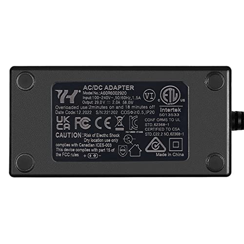 Universal Lift Chair Or Power Recliner Ac/Dc Switching Power Supply Transformer Compatible With All Recliners 29V 2A Adapter For Lift Chair Or Power Recliner(Us Plug & Motor Cable Included) #TOP5