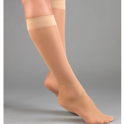 Image of BSN Medical 119422 Jobst Compression Stocking, Knee High, Closed Toe, 15-20 mmHg, Medium, Classic Black