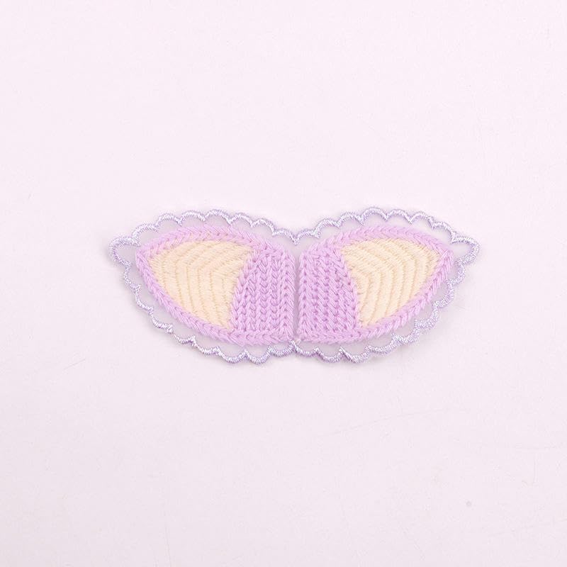 Naszywka haftowana 11 * 5 CM 20 SZTUK Haftowane Naszywki z Uszami, Aplikacje Żelazkowe, Chińskie Na Ubrania, Duże Do Szycia Kurtkę Jeansową(Light Blue)