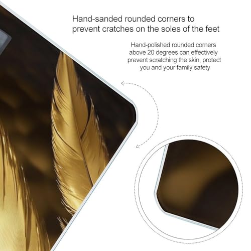 Báscula digital Golden Feathers de vidrio templado miniatura 4