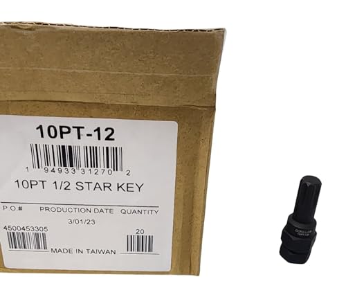 Image of Gorilla Automotive 10PT-12 10PT 1 /2 Star Key Lug Nut Removal Key