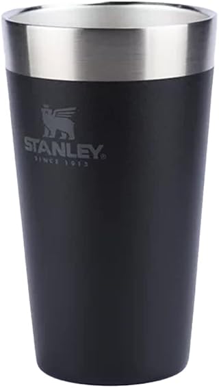 Stanley - Copo Térmico de Cerveja Isolado, 473 ml, Copo Empilhável Stay Chill, para Bebidas Quentes ou Frias, Matte Black