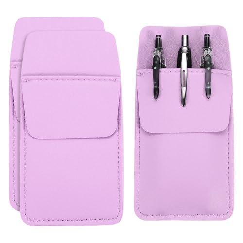Protecteur de poche en cuir anti-tache d'encre pochette porte-stylo pour blouse et chemise
