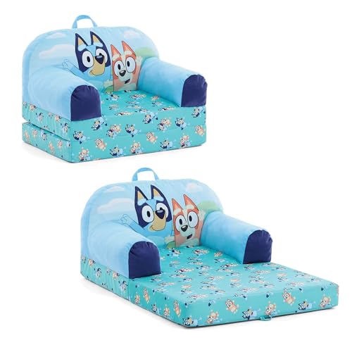 Delta Children - Bluey Cozee Buddy Flip-Out Kids Chair Blue