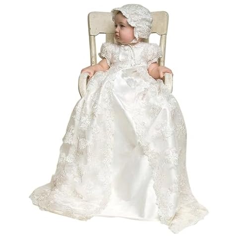 CAMDOM Baby Long Christening Gown Set Cover