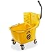 Dryser Commercial Side Press Wringer Combo Mop Bucket, 33 Quart, Yellow