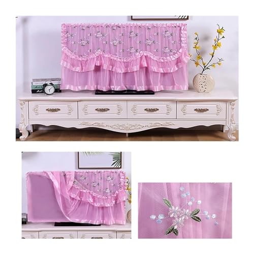 Cache anti-poussière TV plein format 50 pouces violet foncé textile