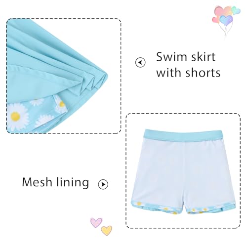 Image of Girls Tankini Swimsuit Mermaid Bathing Suits Criss-Cross Strap Adjustable Summer Beach Two Piece Swimwear Size 4-12