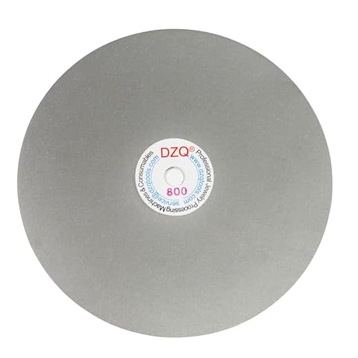 DZQ 8 Inch Grit 800 Diamond Flat Lap Wheel Disc 8" x 1/2" Arbor Hole Abrasive for Cutting or Sanding Stone and Glass