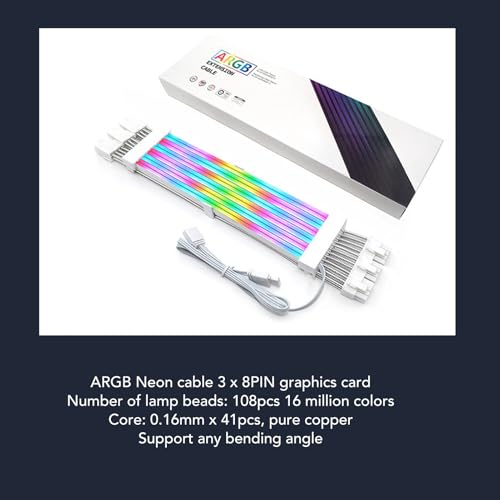 Câble PC GPU carte mère éclairage RVB bande LED tuning PC gaming