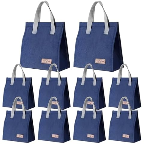 Yinkin 10-Pack Insulated Lunch Bags Cover
