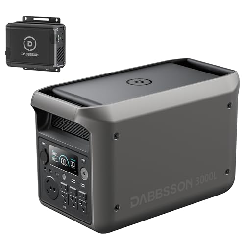 Image of DABBSSON 3000L Solar Generator with Charger S, 3072Wh Semi-Solid LiFePO4, 560W Alternator Charger, 3000W AC Output 6,TT-30 for RV,P-Boost 3600W, Compact, 1.3X Runtime,0-80% 1.5H,for Camping /Home