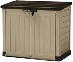 Keter Garbage Can Box Store it Out Max, Beige, 1.200L, 145.5 x 82 x 125 cm (L x H x W)