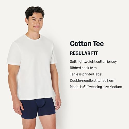 Image of Amazon Essentials Men's Regular-Fit Short-Sleeve T-Shirt, Pack of 6