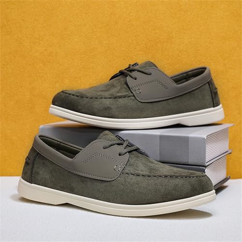 Men's Lightweight Breathable Canvas Slip On Loafers Boat Shoes Soft Suede-Like Material Non-Slip Rubber Sole Comfortable for Daily Walking Driving Traveling Casual Outings2