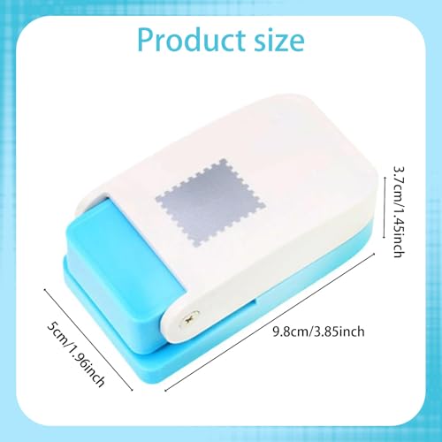 Image of Stamp Puncher, Postage Stamp Punch and Paper Punch Tool for Scrapbooking, Card Making and Gift Wrapping Projects, Light Blue Craft Cutter