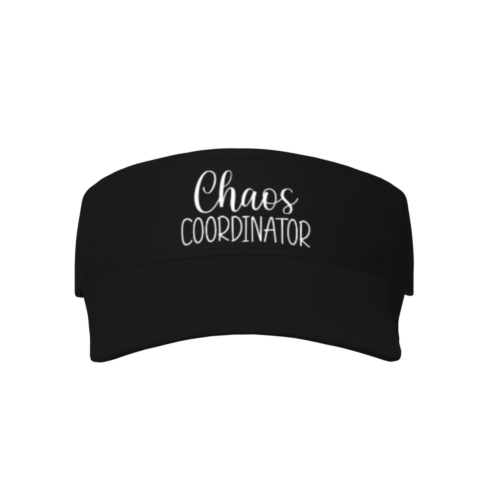 Oudrspo Chaos Coordinator Visor Adjustable Sun Visor Hat Unisex-Adult Golf Visor Summer Beach Hats Athletic Empty Top Black