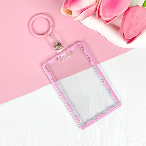 Card Holder，Card Display Holder Keychain Acrylic Protecting and Organizing Your Important Cards Transparent Designs for Students3