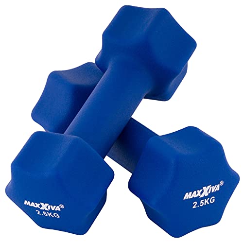 MAXXIVA Hantelset Neopren Kurzhanteln 2 x 2.5 kg Fitnesshanteln...