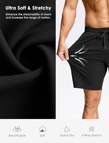 Men's Workout Shorts with Zipper Pockets 7" Quick Dry Lightweight Gym Athletic Running Shorts for Men4