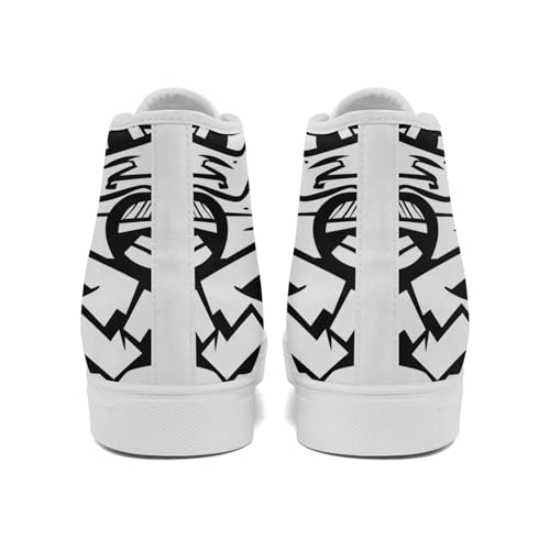 Fashion Graffiti High-Top Sneakers for Men Women Lightweight Stylish Canvas Streetwear Flat Shoes Student Breathable Footwear4