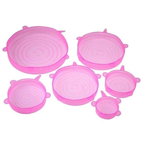 JAPP Silicone Stretch Lids Flexible Covers for Rectangle Round Square - Bowls Dishes Plates Cans Jars Glassware and Mugs Cover (Color May Vary) 3