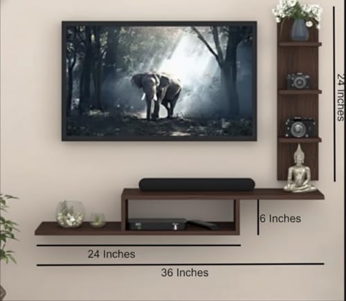 Image of Engineered Wood Wall Mounted Display Cabinet for Your Home, Living Room, Hall, Drawing Room, Bed Room, Office