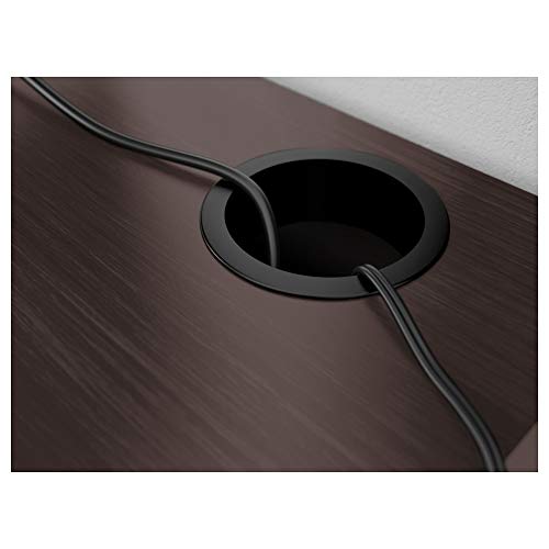 Bureau MICKE noir-marron : la solution gain de place pour studio et chambre - 8